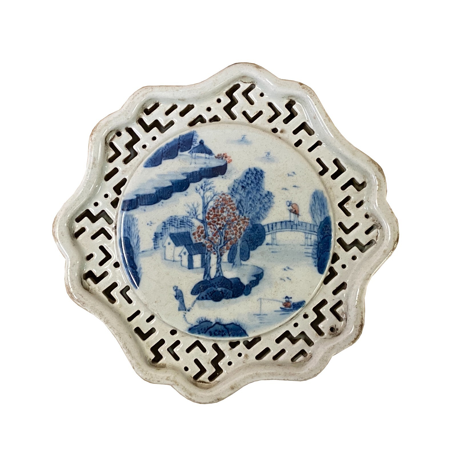 Chinese Blue White Scenery Porcelain Coaster Stand Soap Holder ws2232S Chinese Blue White Scenery Porcelain Coaster Stand Soap Holder ws2232S