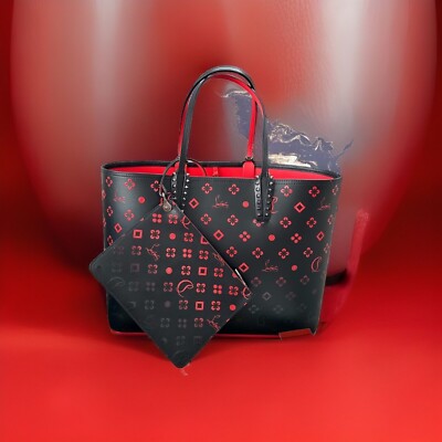 Christian Louboutin Degrade Loubinthesky East West Cabata Black Red Tote NWT
