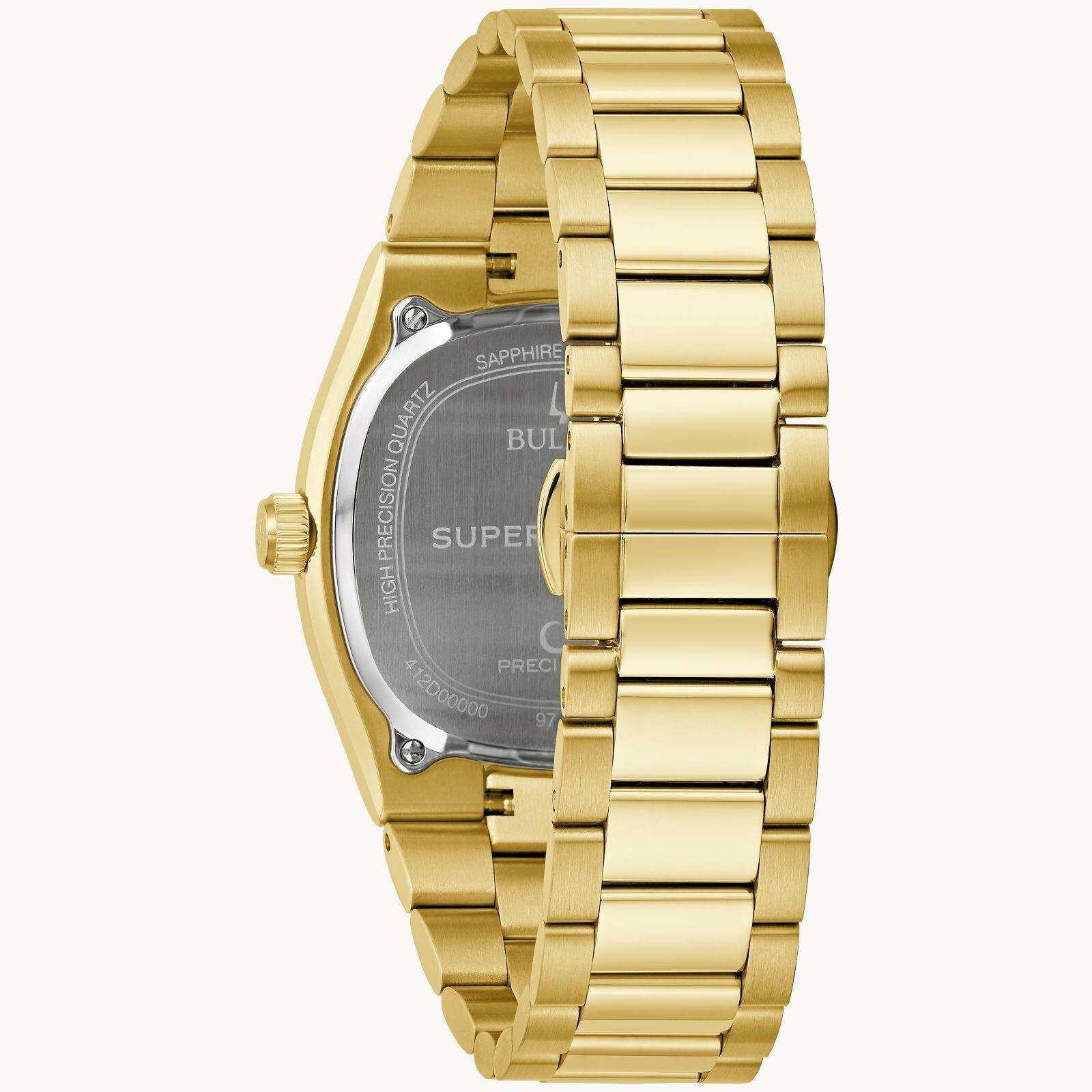 Pre-owned Bulova Gold-tone Super Seville Dial Bezel Precisionist Quartz Watch 97b223