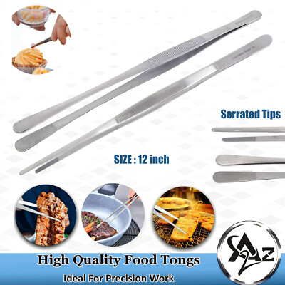 2Pcs Steak Clamp BBQ Clip Baking Kitchen Tongs Stainless Steel Food Cooking Tool