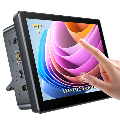 UPi 7 Inch Touchscreen Monitor 1024x600 HDMI Portable Monitor for Raspberry Pi