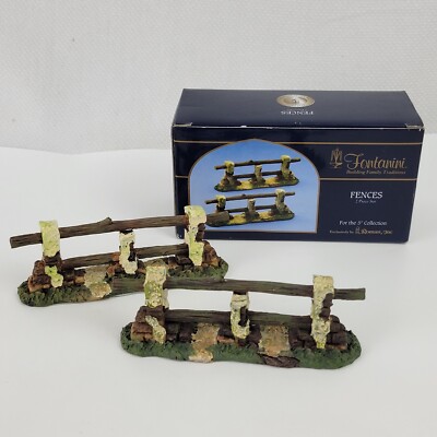 Fences, Fontanini, 2 Piece Set, 5'' Village Collection #54320, New in Open Box