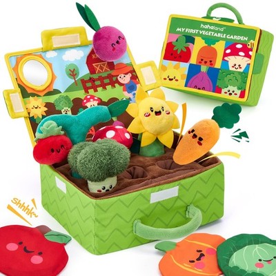 hahaland Baby Toys 6-9-12 Months –Montessori Sensory Fruit Vegetable Plush