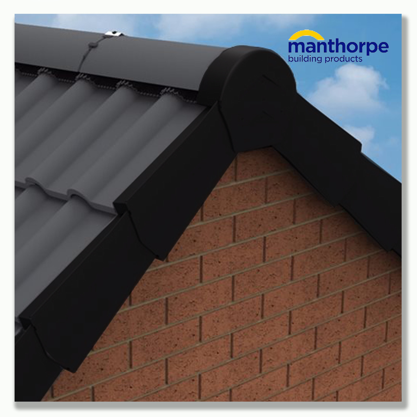 DRY VERGE MANTHORPE GABLE APEX ROOF TILE PLASTIC END CAP eBay