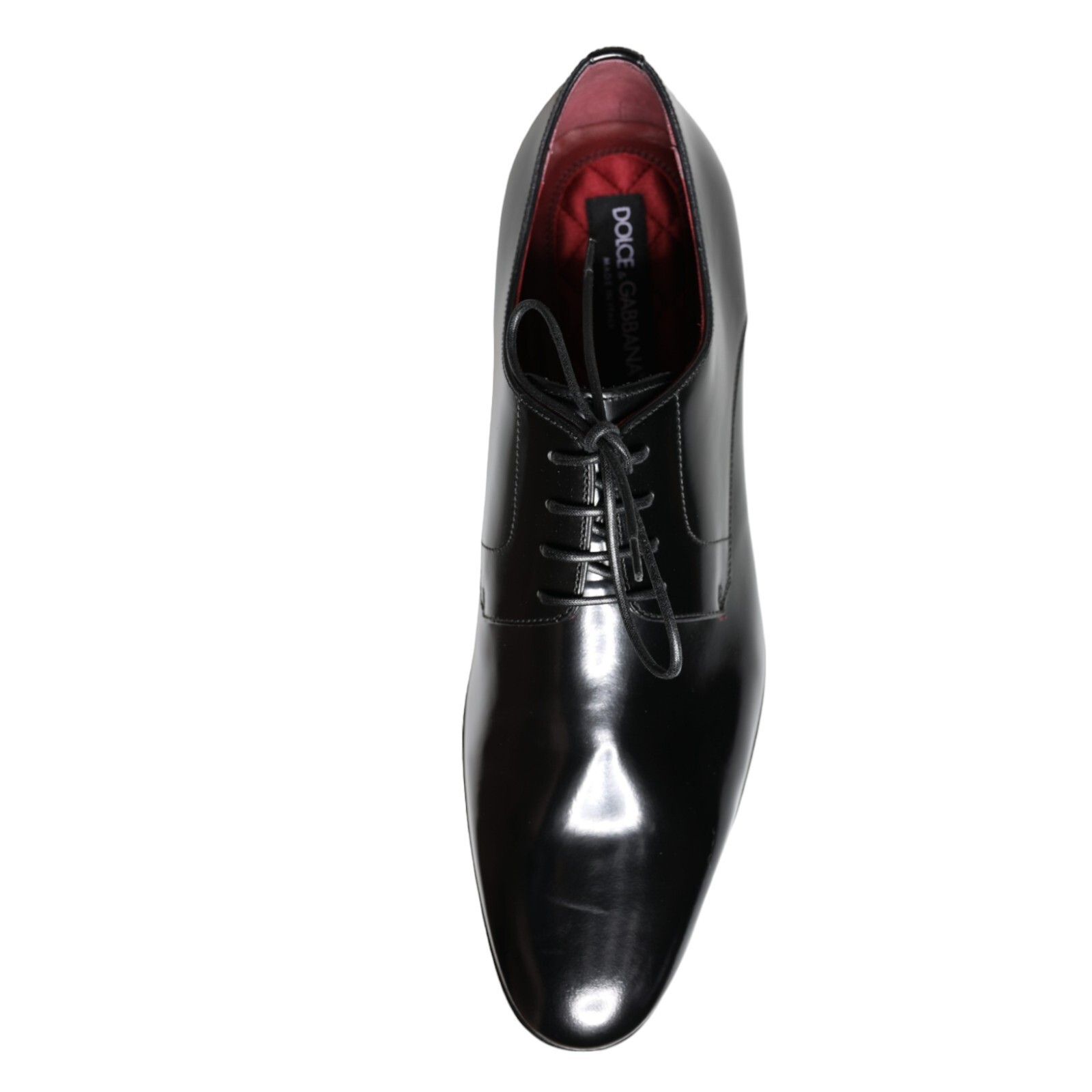 Pre-owned Dolce & Gabbana Shoes Black Calfskin Leather Derby Dress Men Eu43 / Us10 900usd