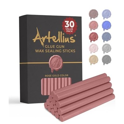 Premium Sealing Wax Sticks (Bulk 30 Pack) - Rose Gold