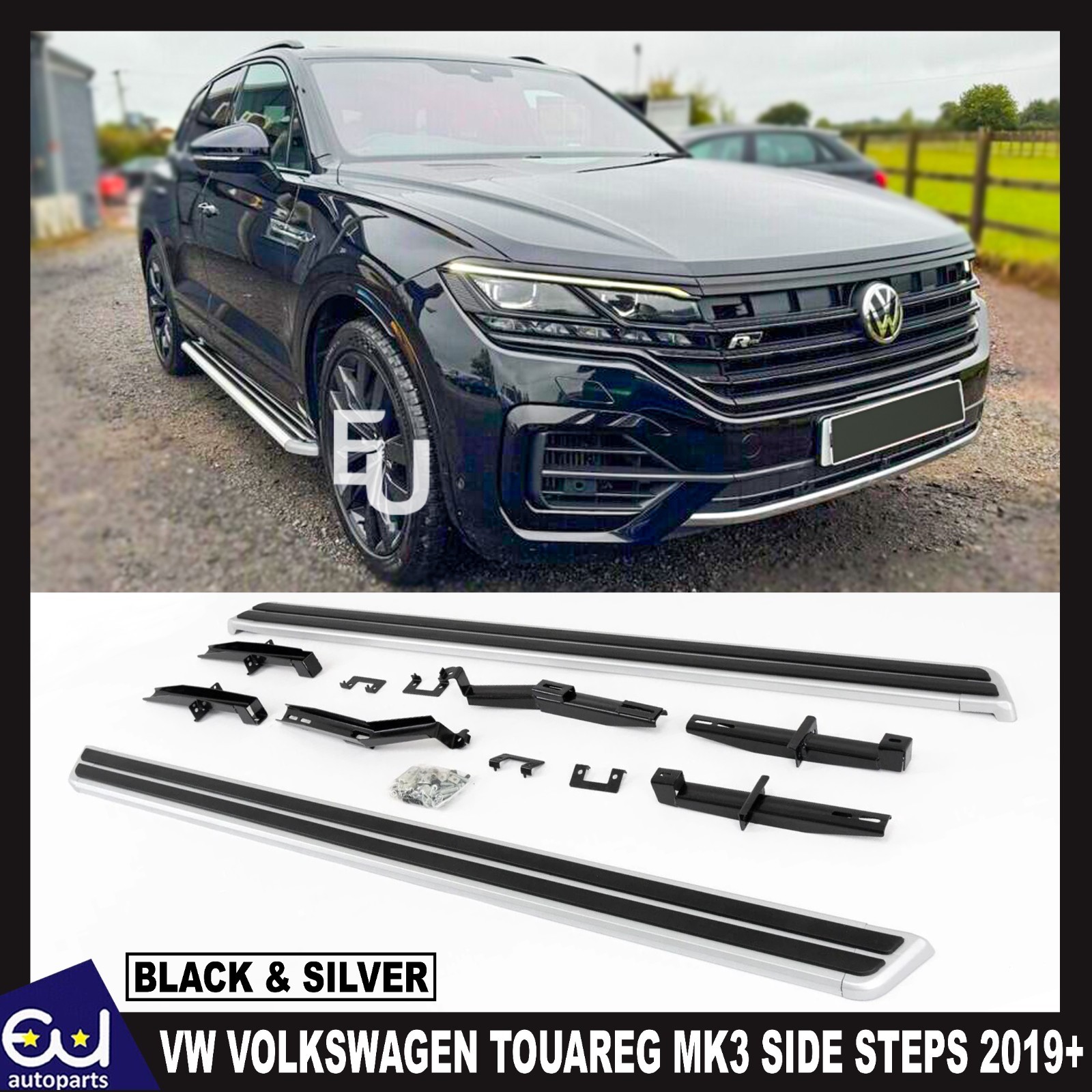 FOR VW VOLKSWAGEN TOUAREG MK3 2019+ ALUMINIUM SIDE STEPS RUNNING BOARD RAILS
