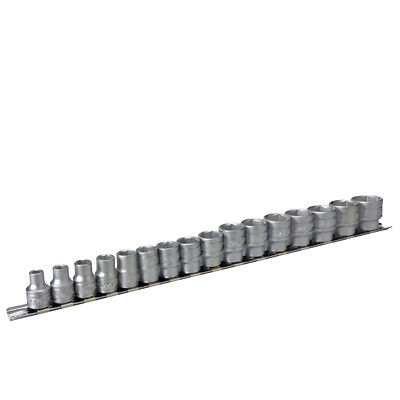 Teng Tools 16 Piece Socket Clip Rail Metric Set 3/8'' Drive 7-22mm, M3816