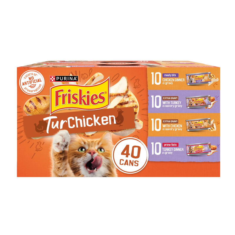 Purina  Turchicken Gravy, Soft Variety Pack, Wet Cat Food, 5.5 Oz Cans