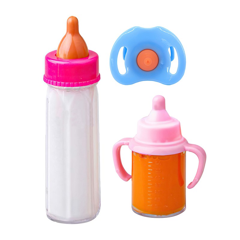 Magic Bottles for Dolls 3/4pcs Portable Milk Nursing Bottle Doll Accessories