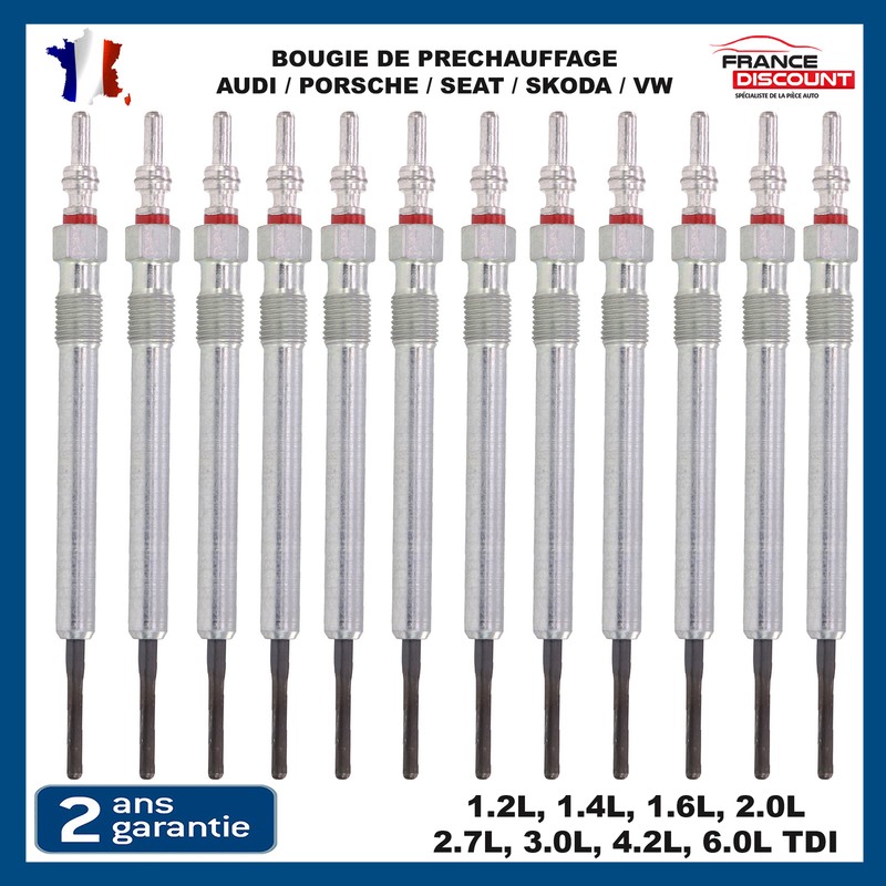 12 Bougie Bougies De PrÃ©Chauffage Pour Volkswagen 1.2 1.4 1.6 2.0 3.0 4.2 V6 Tdi