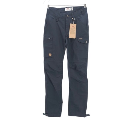 NWT FJALLRAVEN Kaipak Trousers Curved Keb Dark Navy Women's Size EU 36 US 27-28"