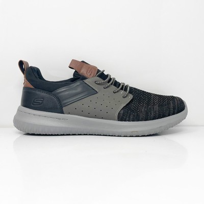 

Skechers Mens Delson 3.0 56299 Черная повседневная обувь Кроссовки Размер 10, Черный, Delson 3.0