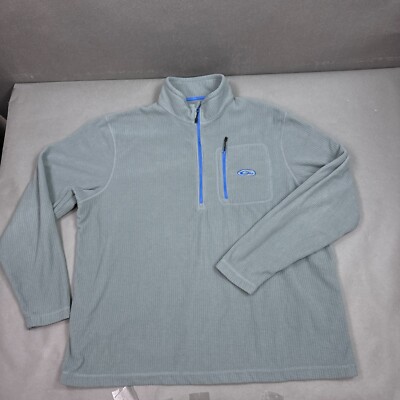 Drake Waterfowl Sweater Mens 3XL Gray Waffle Knit Base Mid Layer Hunting Fleece