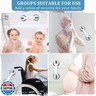2-Pack Shower Handle Safety Grab Bars with Suction Cups for Bathtubs and Showers - Bathroom Rails Aid for Seniors, Elderly, Handicap - Wall and Bath Tub Toilet Support 12Inch