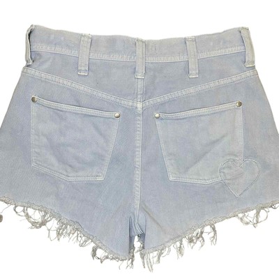 Madewell x Where I Was From Cutoff Jean Shorts Light Blue Heart Patch - Size 26