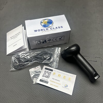 World Class Essentials Wireless Bluetooth Bar Code Scanner, 1D 2D QR Code,AM6