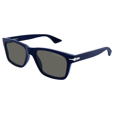 NEW Mont Blanc MB0263S-004 Blue Blue Grey Sunglasses