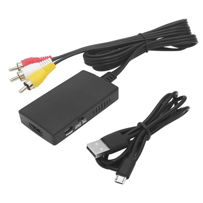 Converter Adapter Driver-free Audio Conversion Hd-compatible to Av Strong Signal