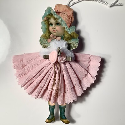 Paper doll Christmas Easter Valentine feather tree ornaments gift tags item# 62
