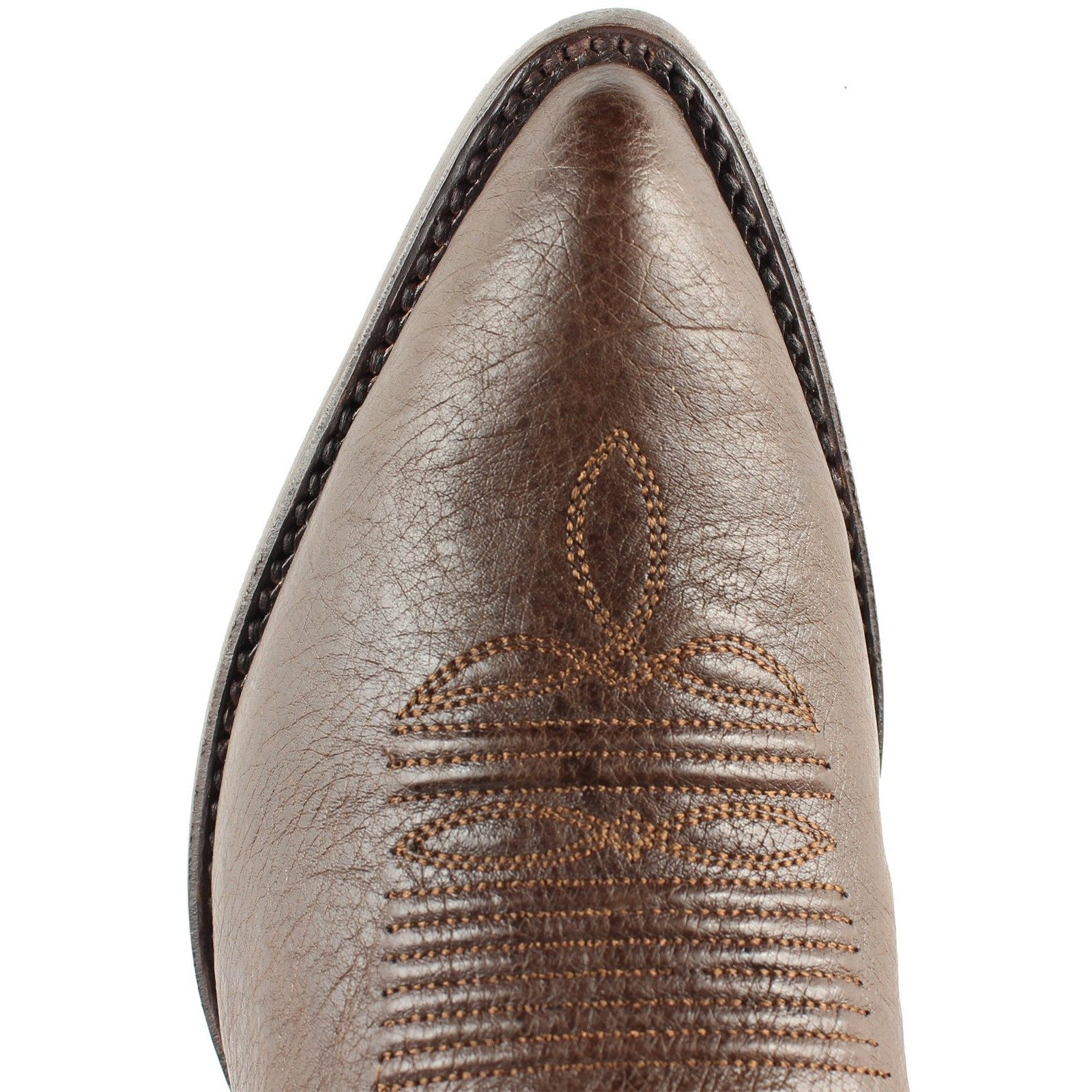 Pre-owned Los Altos Boots Los Altos Brown Genuine Smooth Ostrich Western Cowboy Boot J-toe (ee) 999707