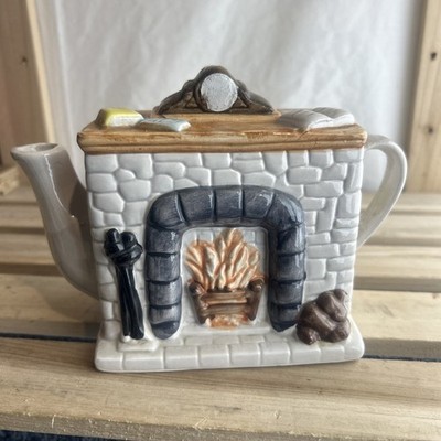 Vintage Novelty Fire Place Teapot
