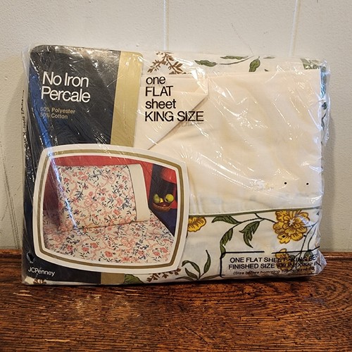Percale Juliet Flat Sheet King Mcm  Yellow Floral Nice