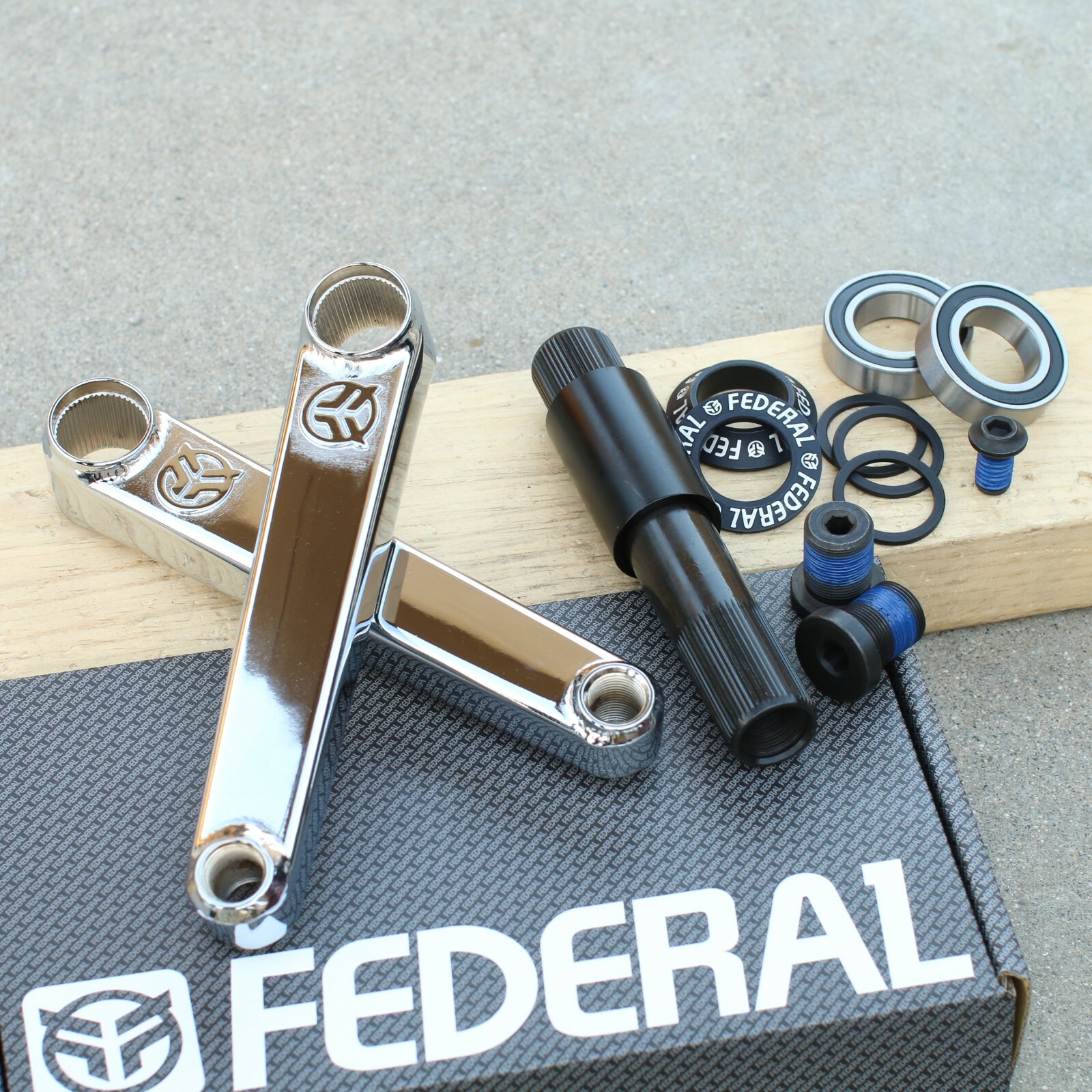 BMX FEDERAL クランク クロムメッキ24mm Federal Vice 2 24mm Cranks - Chrome | BMX