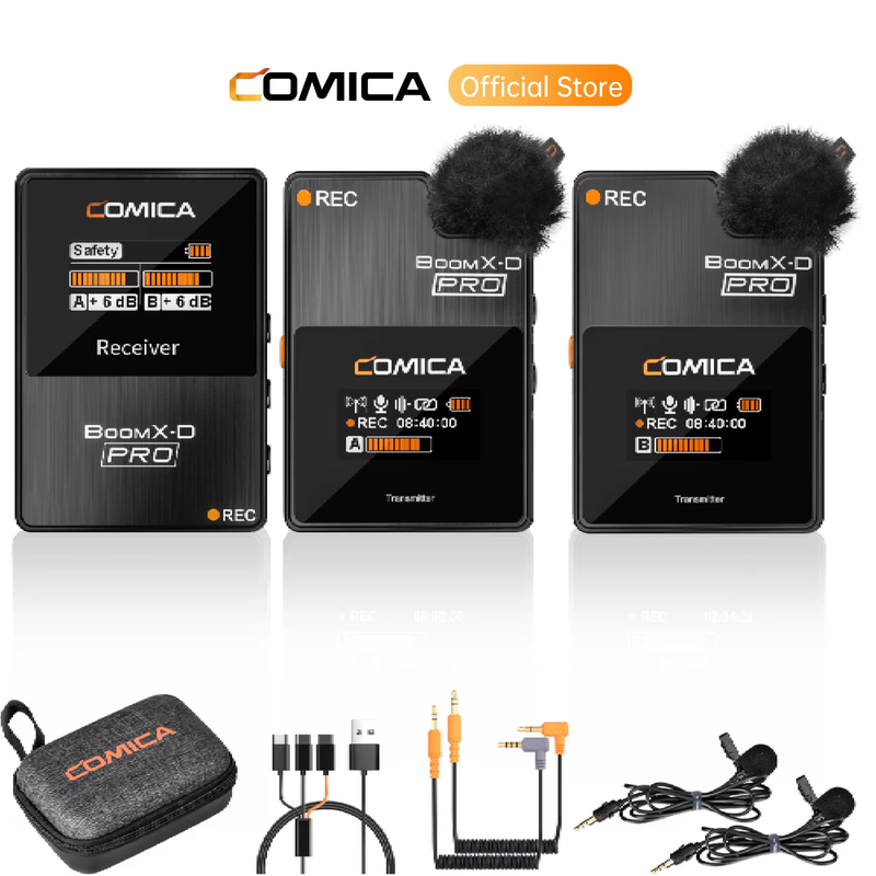 BoomX-D Pro 2.4GHZ Dual-channel Wireless Lapel Microphone Professional Microphon