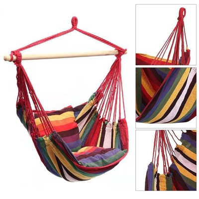 Colorful Stripe Hammock Swing Chair For Indoor Use QH1
