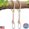 Werfeito Tree Swing Ropes (Set of 2), 5FT/10FT/15FT/20FT, Tree Swing Straps Hanging Kit Holds 4400 lbs, Heavy Duty Carabiners for All Swing Hammock Playground Set Accessories (15FT)