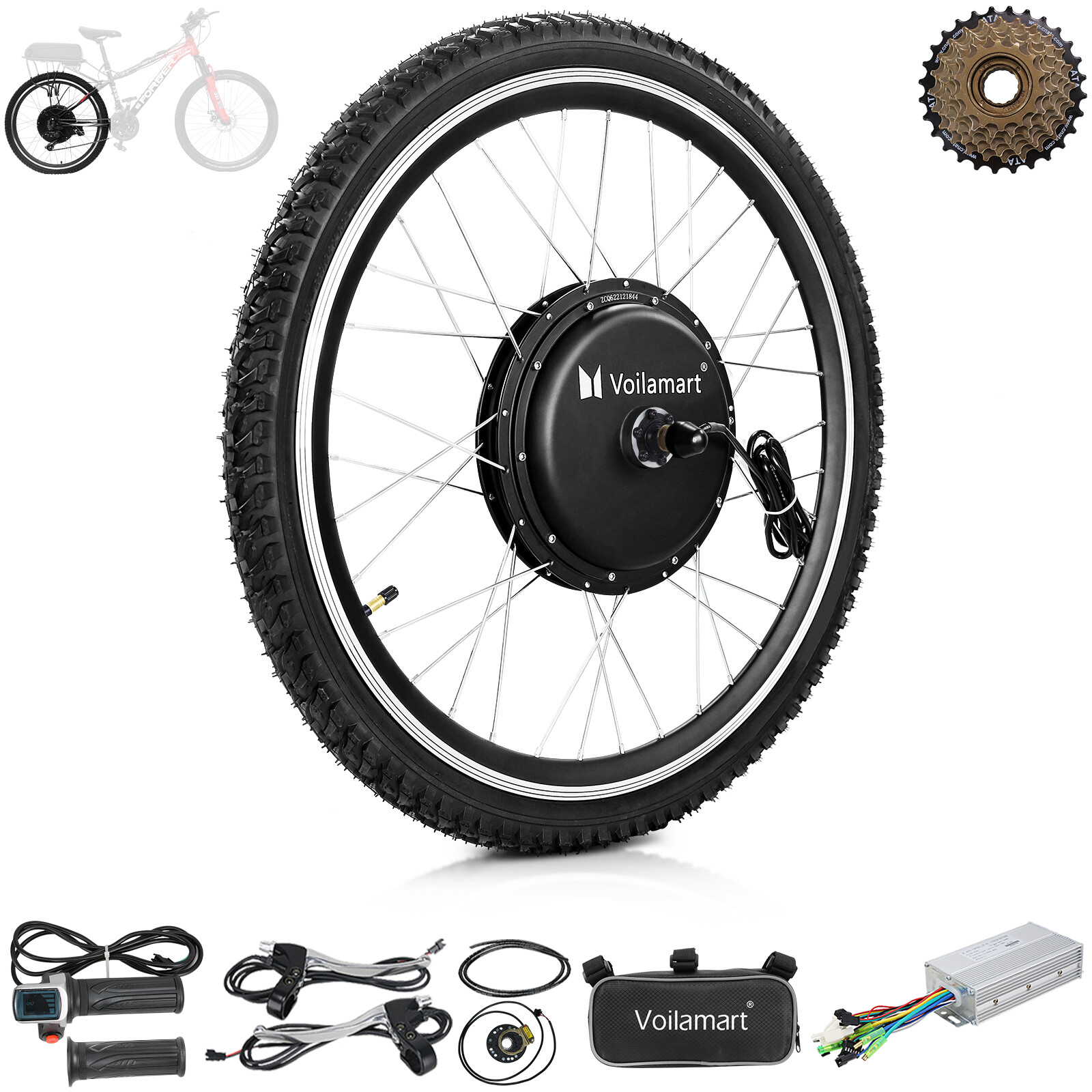 Rear E-bike Motor Conversion Kit Cycling