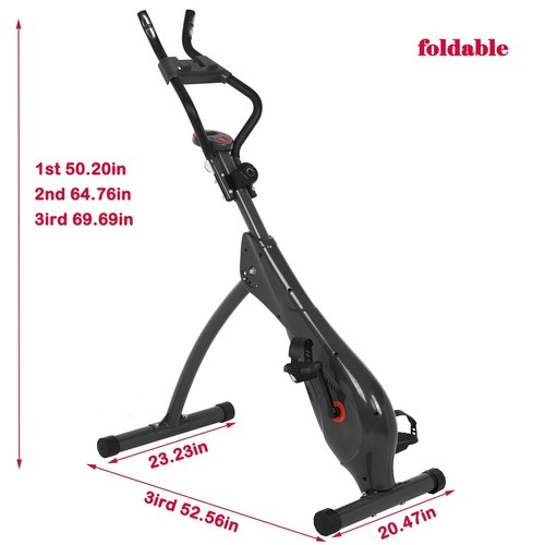 Foldable Exercise Bike Cardio Indoor Cycling Home Fitness Stationary Equipment