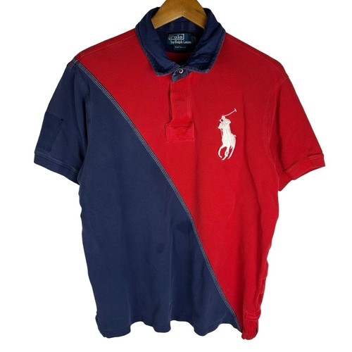 Polo Ralph Lauren Mens Anchor Flag R-8943 Two Tone Polo