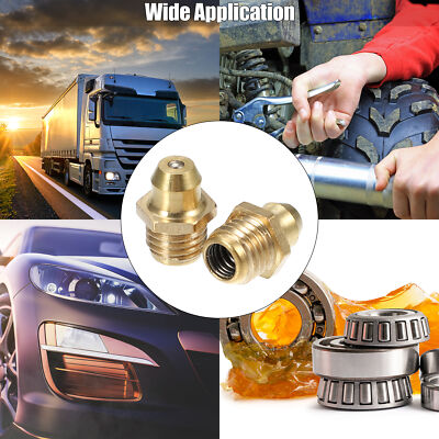 Universal M8x1 Grease Nipple Fitting Straight Brass Fitting Adapter Pack of 50