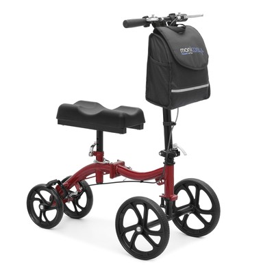 Knee Walker Compact All Terrain 10'' Front Wheels Adjustable Height Knee Scoo...