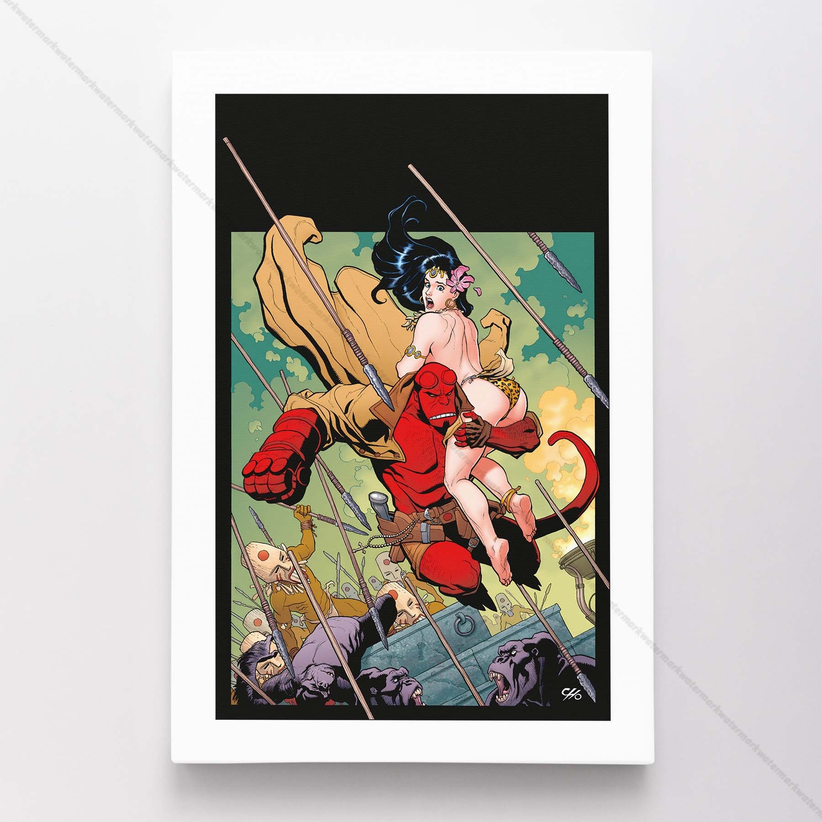 Hellboy Poster Canvas Superhero Comic Book Art Print #053