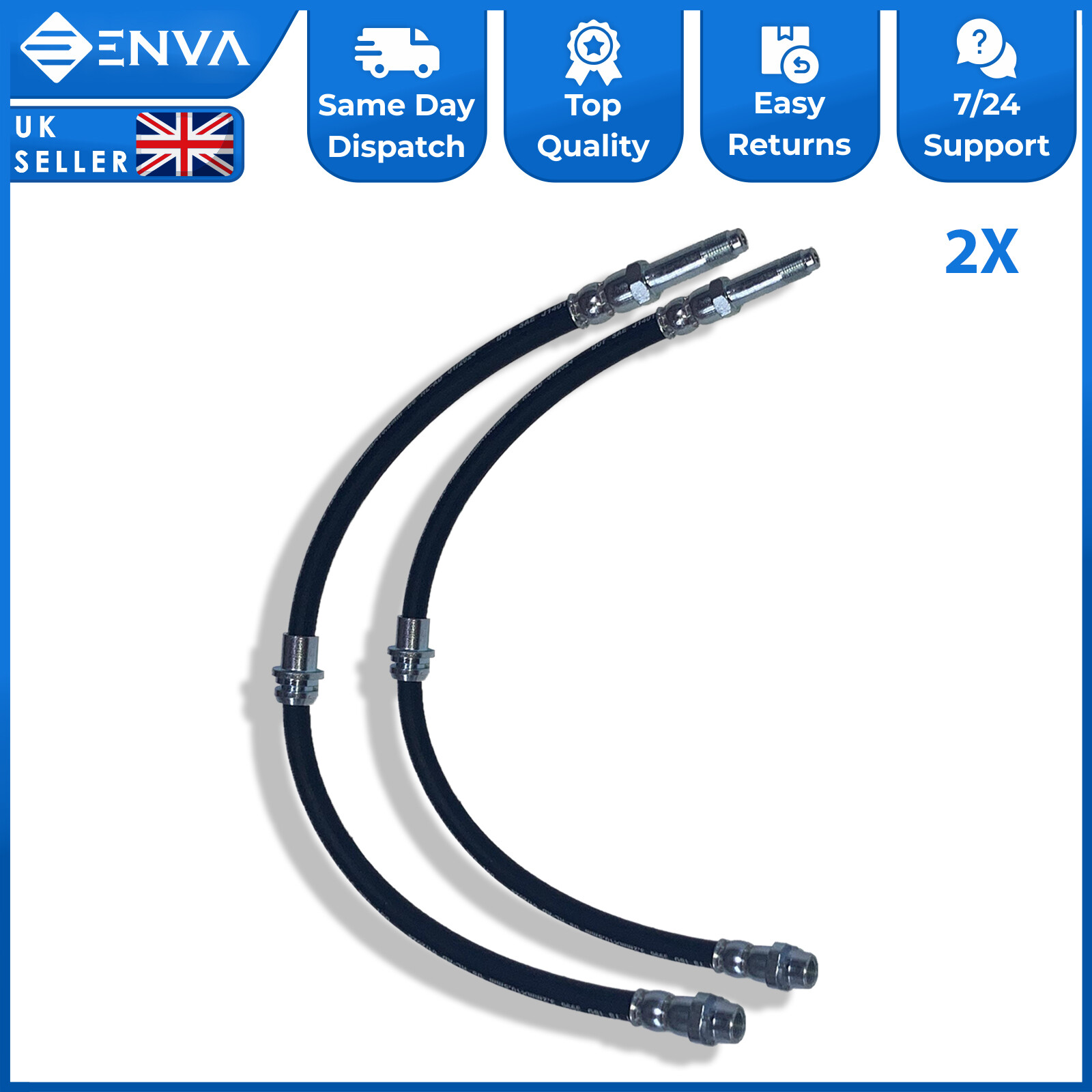 2X Rear Brake Hose For BMW 3 Series E46 Coupe Cabrio Compact Touring 34301165174