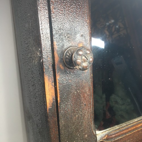Antique Shaving Cabinet With Drawer And Beveled Mirror