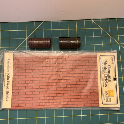 1988 MINIATURE DOLLHOUSE Genuine Model Kiln-Fired Bricks 1/12 Scale NIP + Rolls