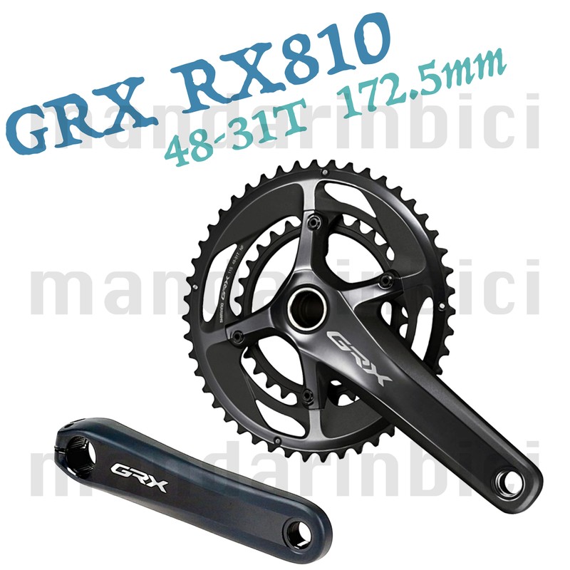 SHIMANO GRX FC-RX810 CRANKSET 2 X 11 SPEED HOLLOWTECH II (172.5MM) (48/31T) NEW