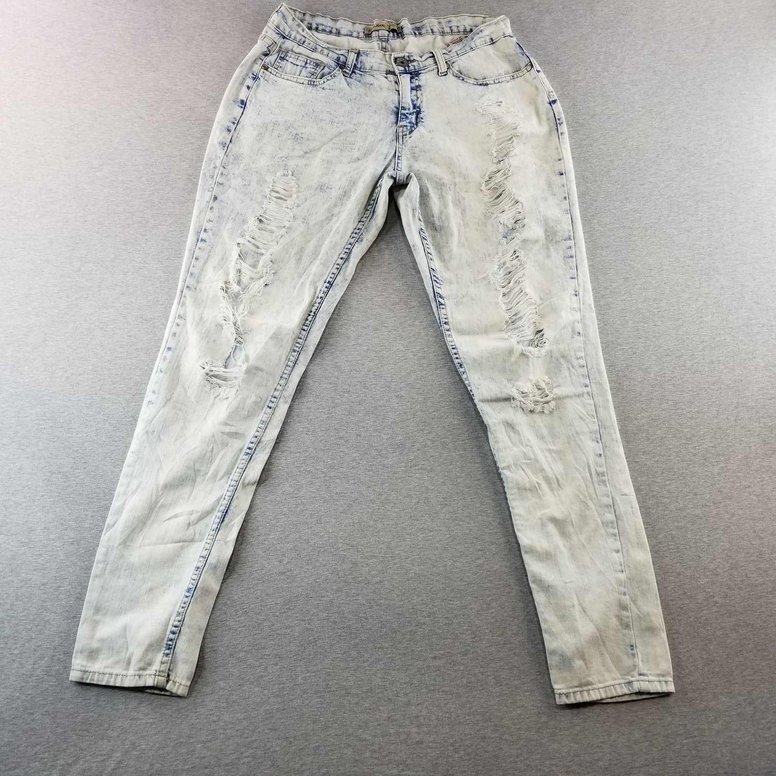 LOLO Jeans Women's Sz 11 Blue Wash Stretch Indie Comfort Grunge Dopamine Fire