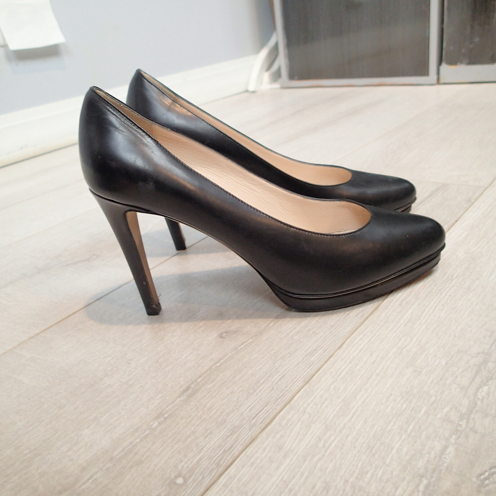 Giorgio Armani Women Shoes Black sz 39 leather heel | eBay