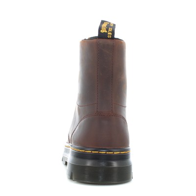 Pre-owned Dr. Martens A23us Men's Ankle Boots 26006207 Combs Leather Crazy Horse In Brown