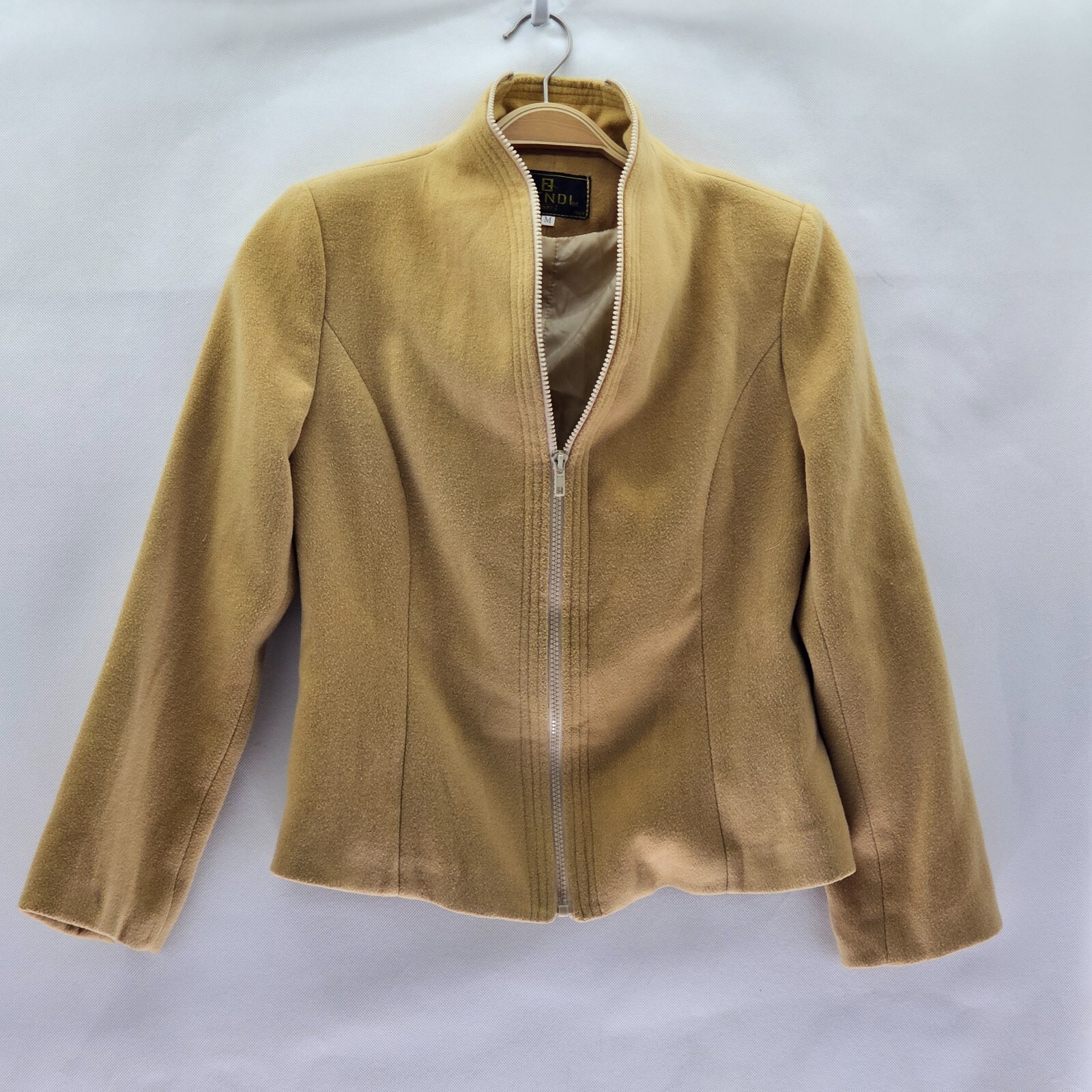 Vintage Fendi Jeans Women Size M Yellowish Brown Zip Up Vintage Fendi Jeans Women Size M Yellowish Brown Zip Up