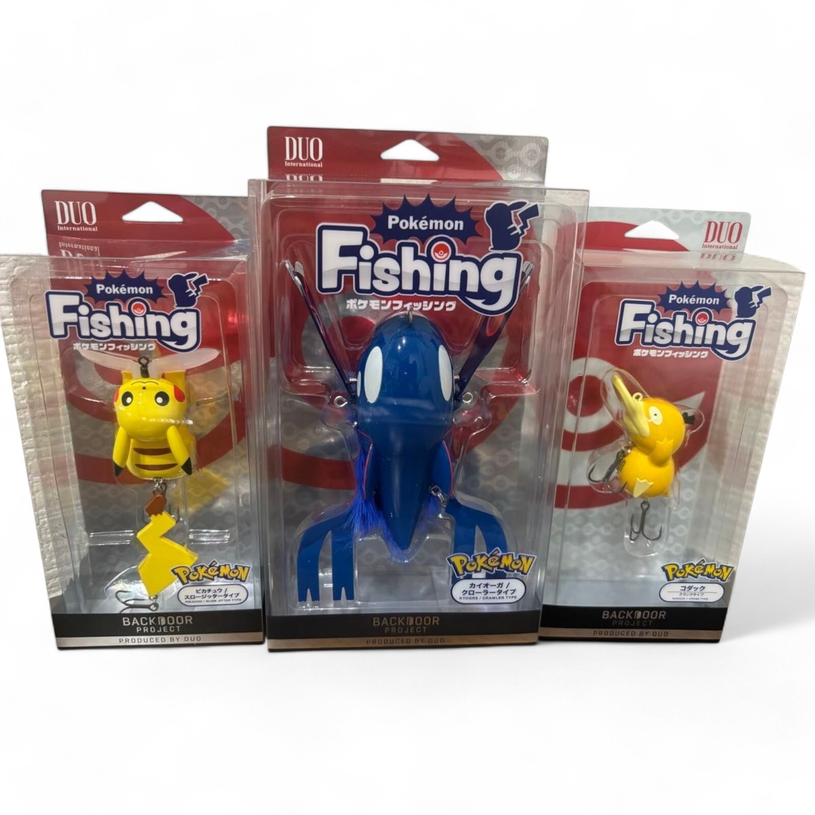 Pokemon Fishing Pikachu Kyogre Psyduck Lure Set Slow jitter