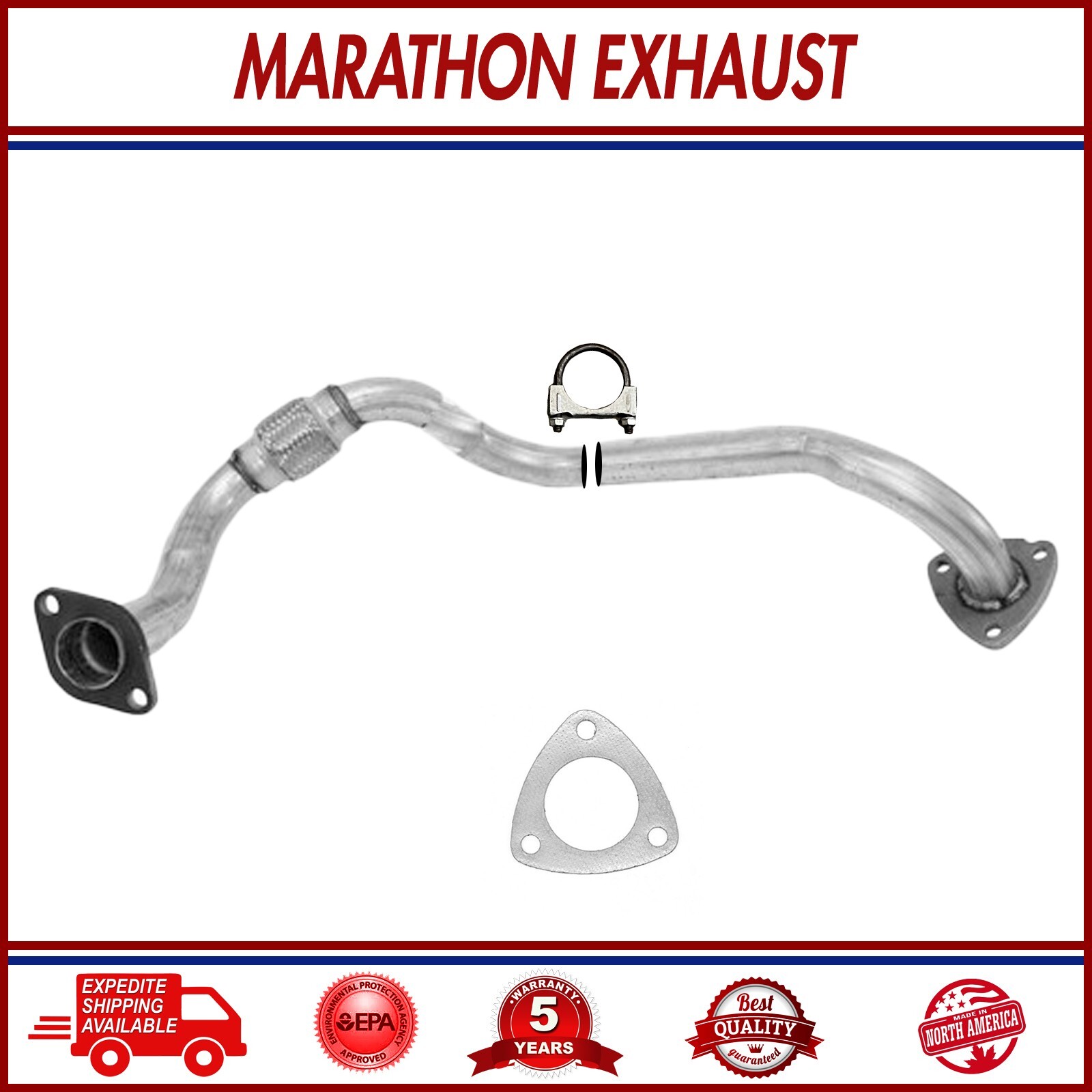 Front Exhaust Pipe Fits:1996-1997ChevroletS10|GMCSonoma|IsuzuHombre2.2LVin(4)RWD