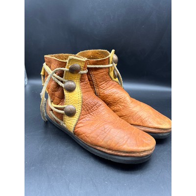 Footloose Aspen Colorado Custom Leather Moccasins Artist Signed Renaissance 