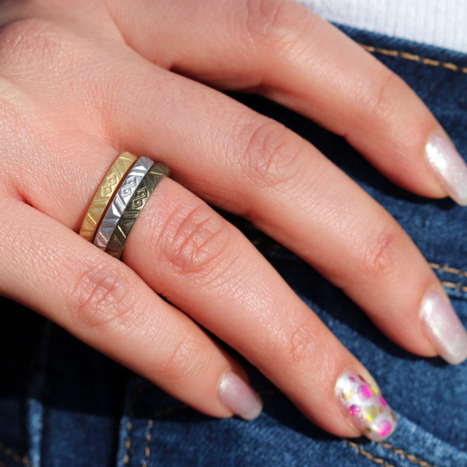 Stackable Infinity Silicone Wedding Ring | Band for Women by Rinfit