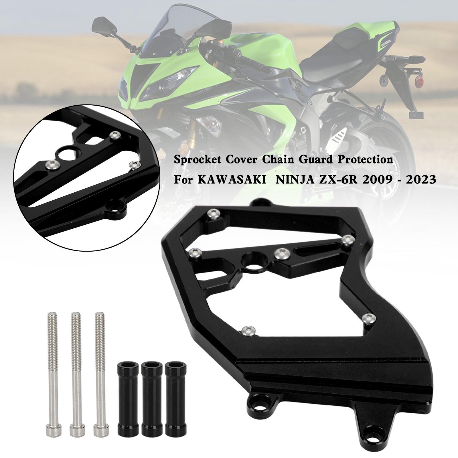 Front Sprocket Cover Chain Guard For KAWASAKI Ninja ZX-6R